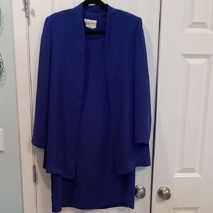 S.L. Fashions Vintage Women's Long Sleeve 2pc Dress - Purple